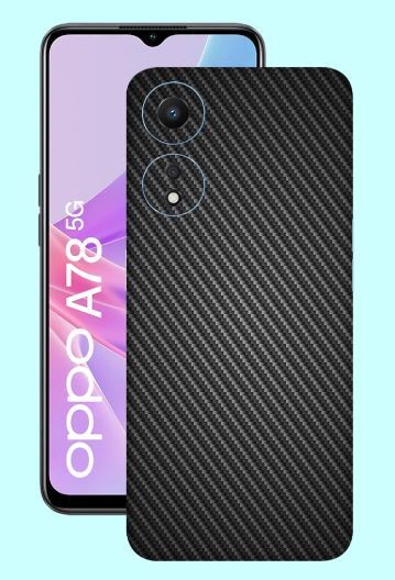 برچسب پشت oppo A78 مدل کربن مشکی مات 