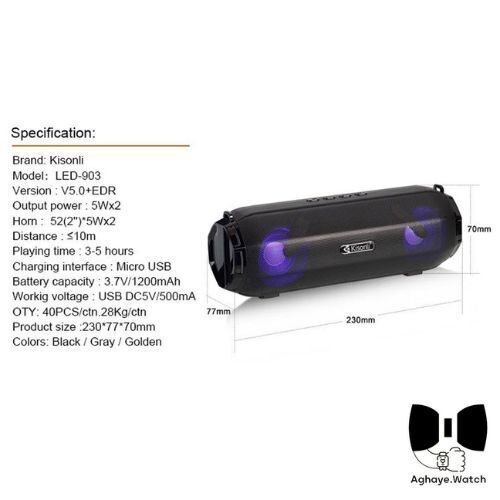  kisonli led-903 Bluetooth Speaker 
