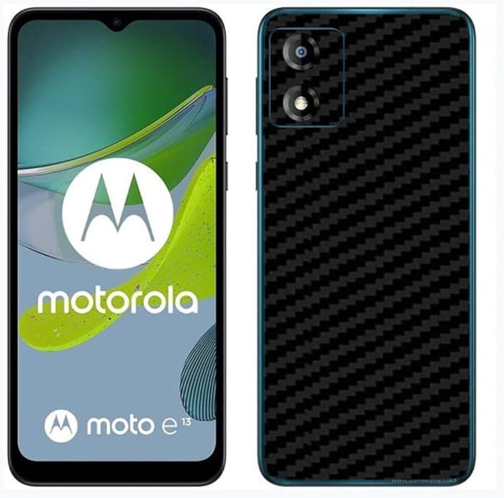  برچسب پشت Motorola E13 مدل کربن مشکی مات 